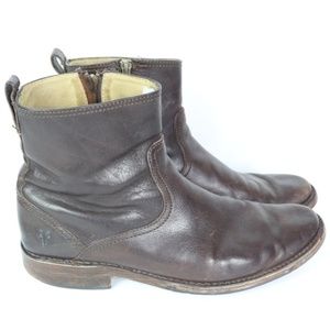 💥Sale Frye Oliver inside Zip Brown Leather 11.5